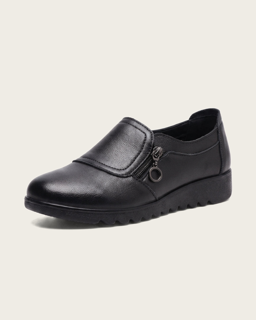 Bella Comfort | Women's Zip-Detail Slip-On Loafers – Soft & Flexible Fit