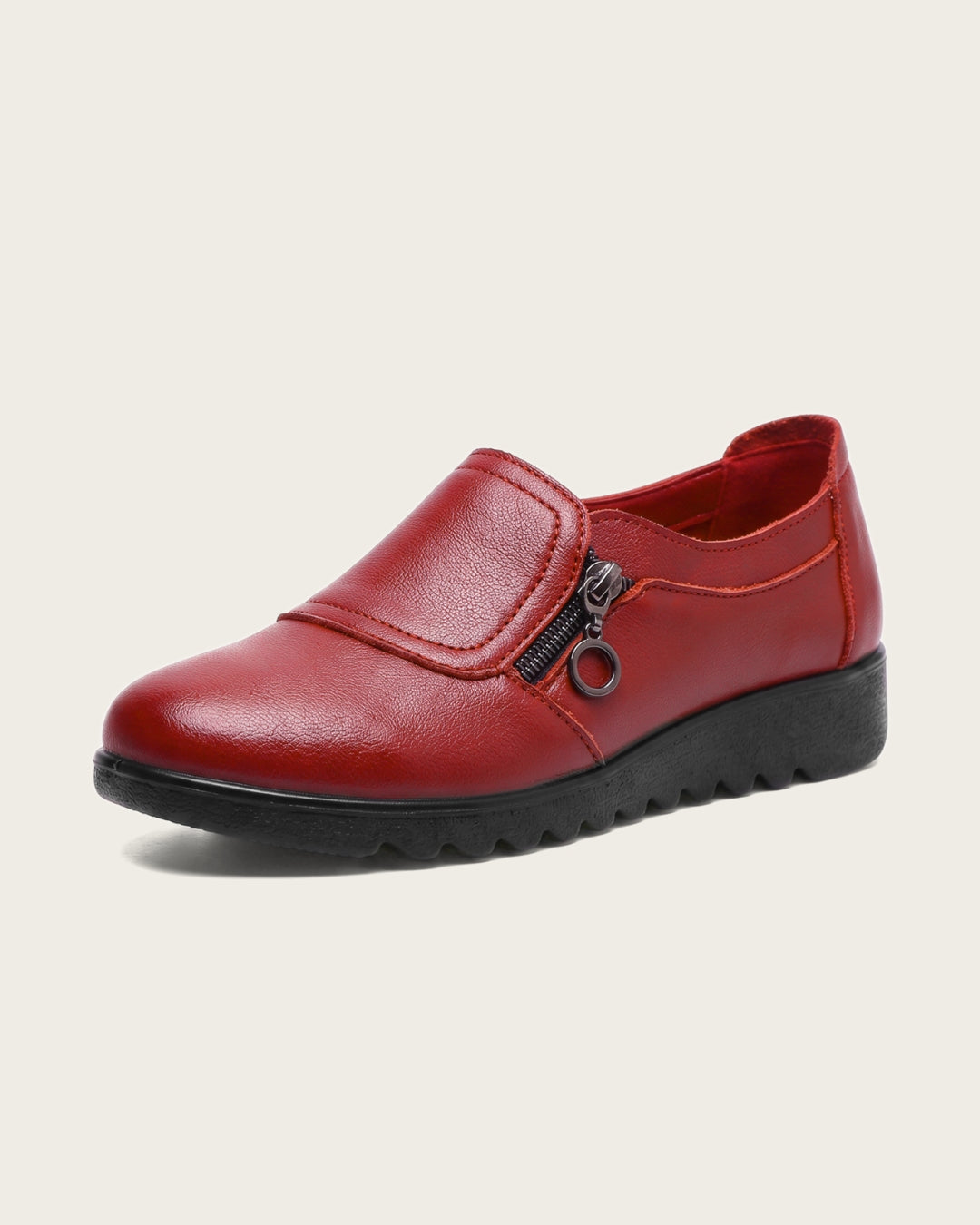 Bella Comfort | Women's Zip-Detail Slip-On Loafers – Soft & Flexible Fit
