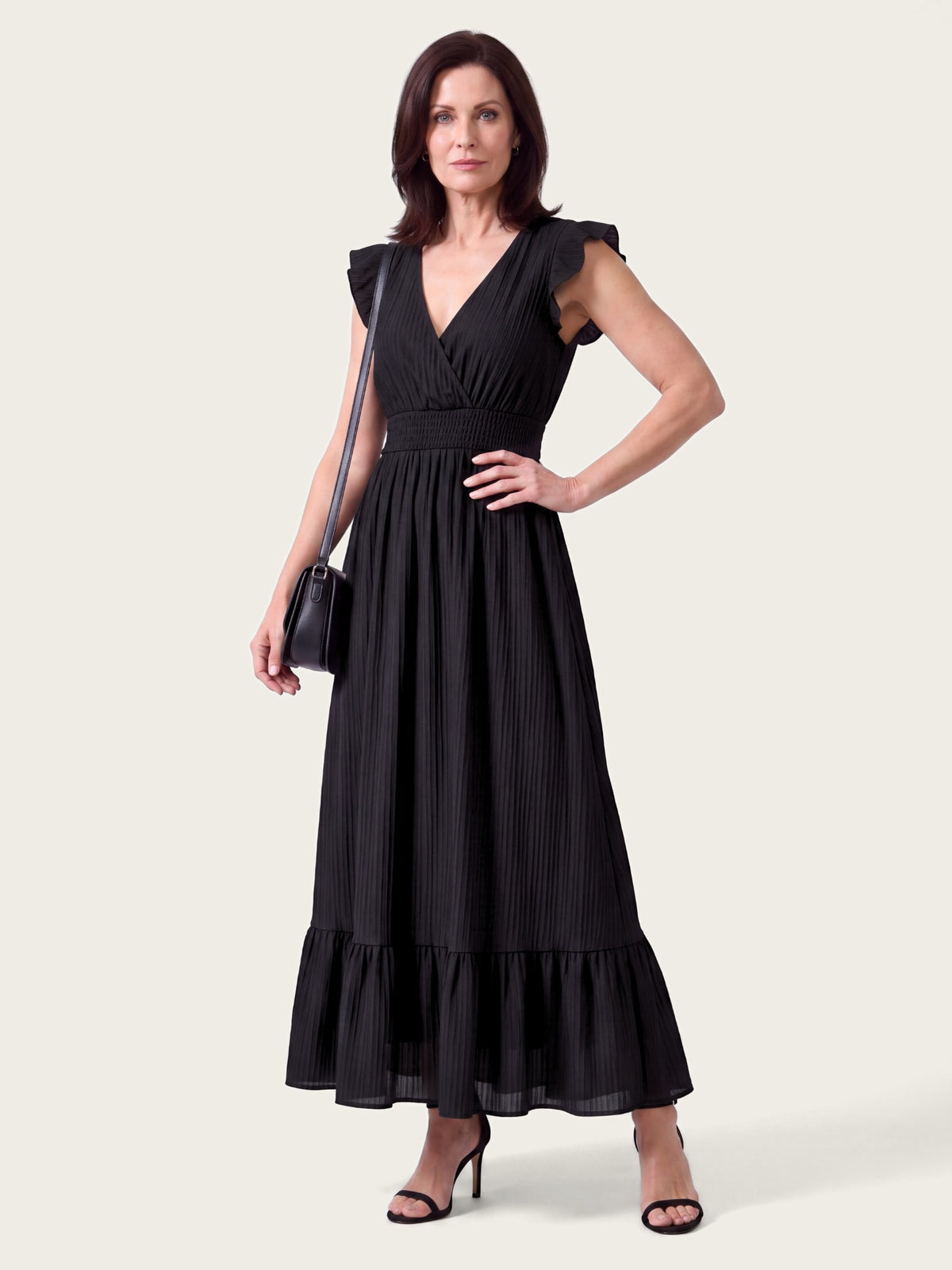 Positano maxi dress styled for warm-weather occasions