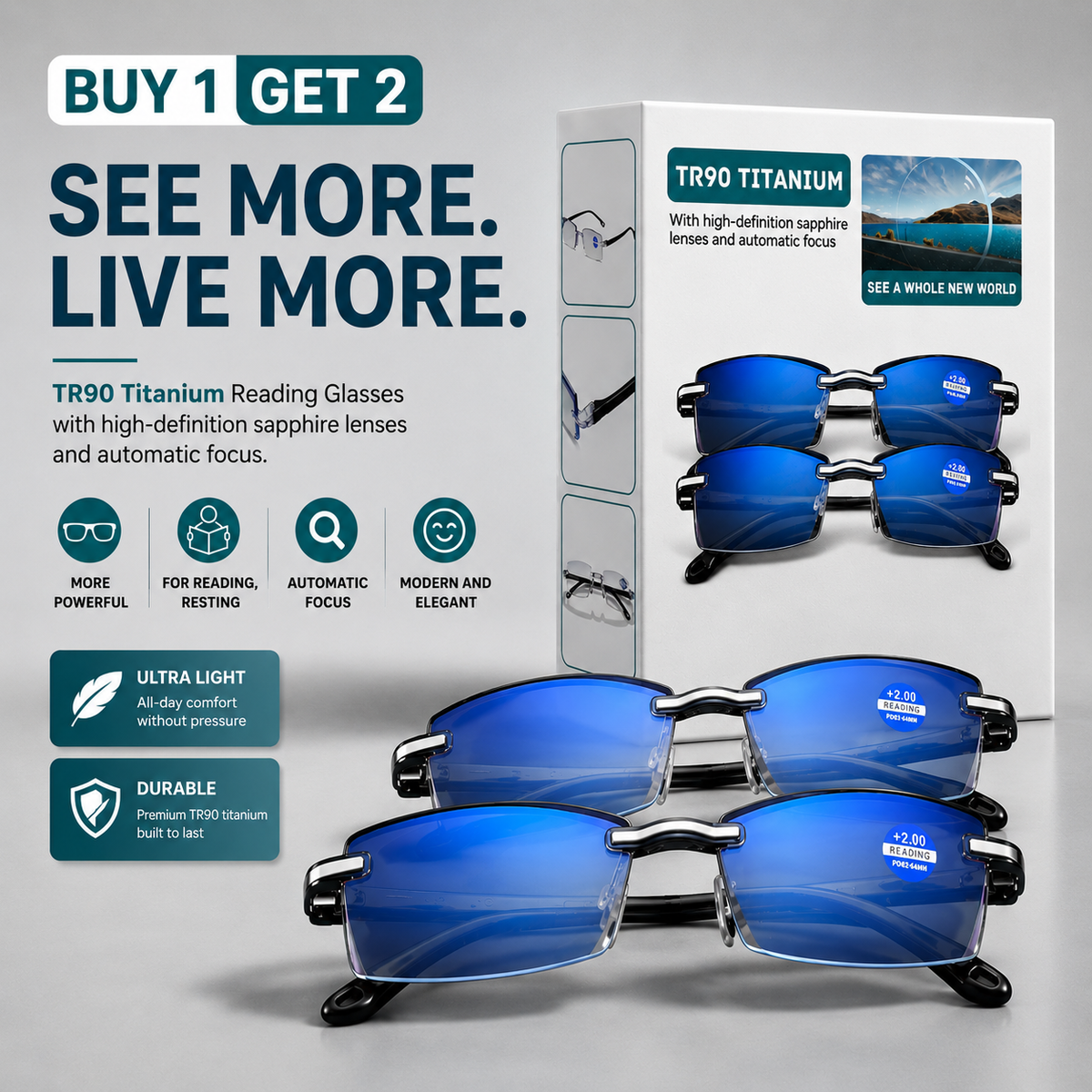 Smart Glasses TR90 — Ocular Revolution — [BUY 1 GET 2]